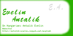 evelin antalik business card